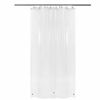 Picture of BAROSSA Design 48 inch Wide Stall Shower Curtain Liner with 3 Magnets - PEVA, Waterproof, PVC Free, Metal Grommets, Clear, 48x72