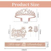 Picture of 25th Birthday Decorations for Women Including 25th Birthday Sash for Women, Tiara/Crown, Numeral 25 Candles and Cake Topper, Rose Gold 25th Birthday Gifts for Women Birthday Decorations Favor Supplies