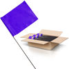 Picture of Purple Marking Flags 1000 Pack - 4x5-Inch Marker Flags - 15-Inch Wire - Small Yard Flags Marking Flags for Lawn, Irrigation Flags, Lawn Flags Markers, Landscape Flags, Survey Flags, Sprinkler Flags