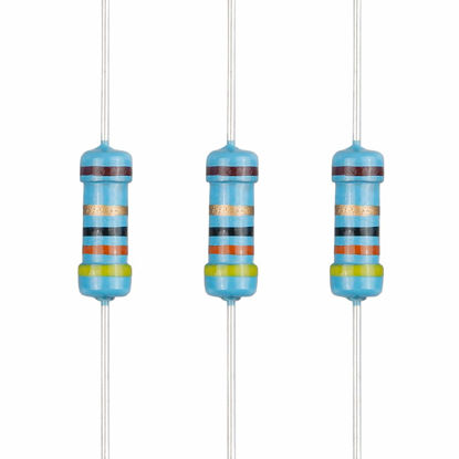 Picture of EDGELEC 100pcs 43 ohm Resistor 1/2w (0.5Watt) ±1% Tolerance Metal Film Fixed Resistor, Multiple Values of Resistance Optional