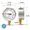 Picture of MEANLIN MEASURE -30~60Psi Stainless Steel 1/8" NPT 2.5" FACE DIAL Vacuum Pressure Gauge ，Lower Mount