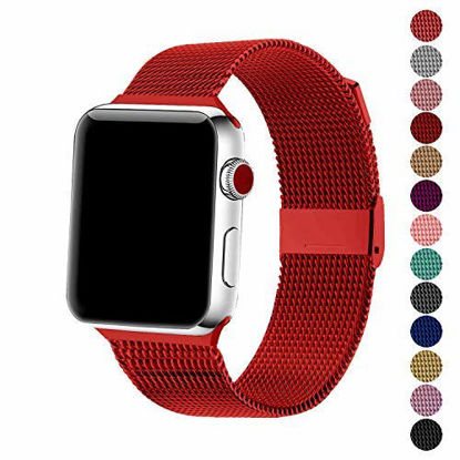 Picture of SexHope Compatible for Apple Watch Band 38mm 42mm 40mm 44mm Series 5 4 3 2 1 (Red, 42mm/44mm)