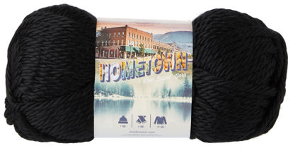 Picture of Lion Brand Yarn Hometown Yarn, Bulky Yarn, Yarn for Knitting and Crocheting, 1-Pack, Oakland Black