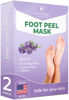 Picture of PLANTIFIQUE Foot Peel Mask with Lavender 2 Pack Peeling Foot Mask Dermatologically Tested - Repairs Heels, Removes Dead Skin for Baby Soft Feet - Exfoliating Foot Mask for Dry Cracked Feet