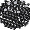 Picture of Beadsland 144 Pieces Flat Back Crystal Rhinestones Round Gems for Nail Art and Craft Glue Fix,Black,SS40,8.4-8.7mm