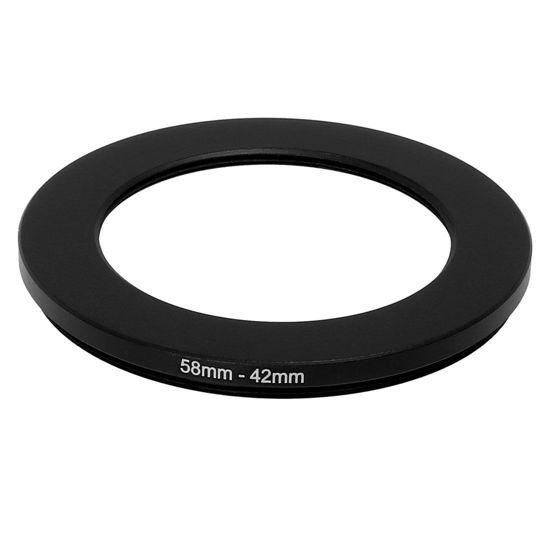 Picture of uxcell 58mm-42mm 58mm to 42mm Black Ring Adapter for Camera