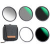 Picture of K&F Concept 49mm Magnetic ND Lens Filters Kit (5 Pack) GND8+ND8+ND64+ND1000+ Magnetic Basic Ring 28 Multi-Layer Coated Optical Glass Filters Set for Camera Lens (Nano-X Series)