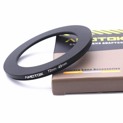 Picture of 72mm Lens to 49mm Camera Lens Adapter,72mm-49mm Filter Step-Down Ring,Compatible All 49mm Filter Accessory.Made from CNC Machined