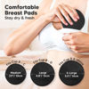 Picture of Organic Bamboo Nursing Breast Pads - 14 Washable Pads + Wash Bag - Breastfeeding Nipple Pads for Maternity - Reusable Breast Pads for Breastfeeding (Midnight Black, X-Large 5.5")