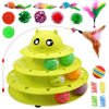 Picture of UPSKY 20 PCS Cat Toys, Cat Roller Toy 3-Level Turntable Cat Toys Balls for Indoor Cats, Kitten Toys Set with Cat Teaser Toys, Mice Toys, Spring Toys, and Various Ball Toys.