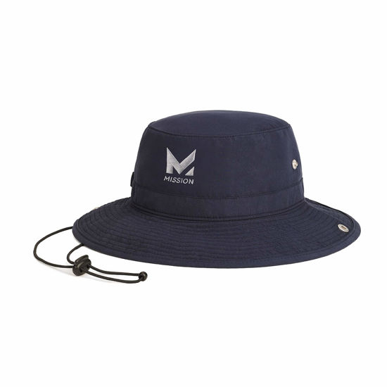 Picture of MISSION Cooling Bucket Hat, UPF 50, 3" Wide Brim Sun Hat - Cools When Wet, UPF 50 (Navy)