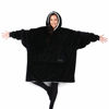 Picture of THE COMFY Original | Oversized Microfiber & Sherpa Wearable Blanket, Seen On Shark Tank, One Size Fits All (Black)