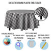 Picture of Exquisite 12-Pack - Premium Plastic Tablecloth 84 Inch Round Table Cover - Checkered