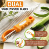 Picture of Spring Chef Premium Swivel Vegetable Peeler, Soft Grip Handle and Ultra Sharp Stainless Steel Blades - Perfect Kitchen Peeler For Veggie, Fruit, Potato, Carrot, Apple - Mango - Set of 2