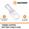 Picture of SELTERM 2pcs 1 AWG 5/16" Stud Tinned Copper Wire Lugs, Battery Lugs, Ring Terminals, Battery Cable Ends, 1 Gauge Ring Terminal Connectors, UL Marine Grade Electrical Battery Terminal Connectors