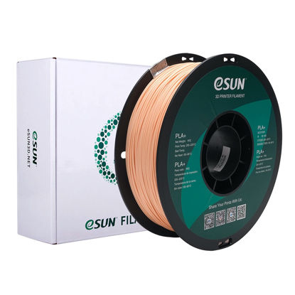 Picture of eSUN PLA+ Filament 1.75mm, 3D Printer Filament PLA Plus, Dimensional Accuracy +/- 0.03mm, 1KG Spool (2.2 LBS) 3D Printing Filament for 3D Printers, Beige