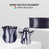 Picture of AMOLEN Silk PLA Filament 1.75mm 3D Printer filaments, Shiny Black Blue Filament for 3D Printing, 1kg(2.2lbs) Spool, Compatible with Most FDM Printer(Black Blue)