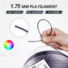 Picture of AMOLEN Silk PLA Filament 1.75mm 3D Printer filaments, Shiny Black Blue Filament for 3D Printing, 1kg(2.2lbs) Spool, Compatible with Most FDM Printer(Black Blue)