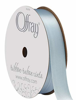 Picture of Berwick Offray 064559 5/8" Wide Single Face Satin Ribbon, Light Blue, 6 Yds