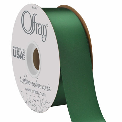Picture of Offray Berwick 1.5" Wide Double Face Satin Ribbon, Forest Green, 50 Yds