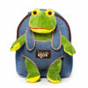 Picture of Plush Toddler Frog Backpack for Boys Girl - Tiny Soft Frogs Stuffed Animal Backpack Frog Plush - Kids Toys for 3 4 5 6 7 Year Old Boy Birthday Gift - Stuffed Frog Toy Plushie Denim Backpack Frog Stuff