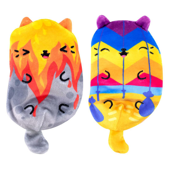 Picture of Cats vs Pickles - Flighty & Flameo - 2-Pack - 4" Cute Cuddly Collectible Bean Plush Toy - Collect These as Stocking Stuffers, Fidget Toys, or Sensory Toys - Great for Kids, Boys, & Girls!