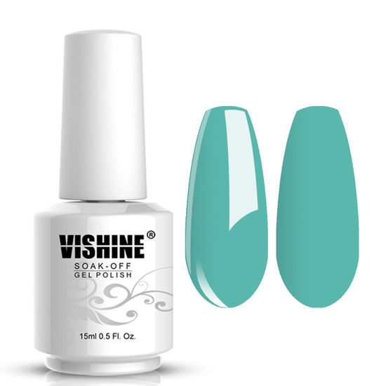 Picture of Vishine Nail Salon UV Manicure Polish Soak Off Gel Polish Nail Art Aquamarine(673)