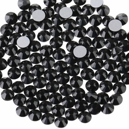 Picture of beadsland 1440 Piece Flat Back Crystal Rhinestones Round Gems,1.3mm-6.5mm, Black(SS16(3.8-4.0mm))