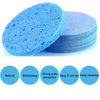 Picture of 50-Count Compressed Facial Sponges for Estheticians- 100% Natural Cellulose Face Sponge Professional Cosmetic Spa Sponges for Face Cleansing, Massage, Pore Exfoliating, Mask, Makeup Removal (Blue)