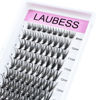 Picture of Cluster Lashes 20D Mixed Tray DIY Eyelash Extension Short and Long Individual Lashes Clusters Extensions D Curl Natural Look 3D Effect Makeup 120pcs (20D-0.07D, 9-16mm)