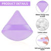 Picture of Sibba 2 Pieces Triangle Powder Puffs Face Cosmetic Powder Puff Washable Reusable Soft Plush Powder Sponge Makeup Foundation Sponge for Face Body Loose Powder Wet Dry Makeup Tool