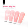 Picture of Beetles Gel Nail Polish 15ml Gentle Shimmer Pink Glitter Jelly Gel Polish Neutral Color Translucent Nail Gel Soak Off U V LED Cured for Women and Girls Home Salon DIY Nail Art