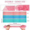 Picture of 3 Pieces African exfoliating net African Net Long Net Bath Sponge Exfoliating Shower Body Scrubber Back Scrubber Skin Smoother,Great for Daily Use (Pink, Blue, Green)