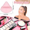 Picture of Pimoys 6 Pieces Powder Puff Face Makeup Sponge Soft Velour Triangle Powder Puffs for Loose Powder Body Powder Cosmetic Foundation Beauty Sponge, Stocking Stuffers Gift for Women (Black, Pink)