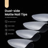 Picture of Beetles Gel Nail Tips Easy Nail Extension Pre-etched Soft Gel Nail Tips Matte Medium Almond Nails 15 Size 240Pcs No Filing Needed Soak Off Diy Gell Tips Acrylic Nails False Press on Nail Tips