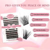 Picture of 168 Pcs Lash Clusters 2 Styles Mixed Cluster Lashes DIY Eyelash Extensions Eyelash Cluster Extension DIY Individual Lashes Super Thin Band Soft and Easy to Wear (First Glance+Adore,Mix)