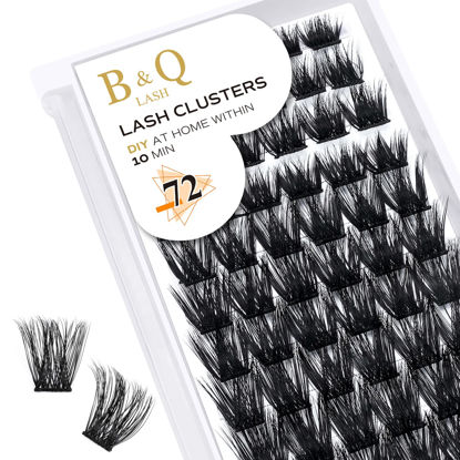 Picture of Lash Clusters D Curl 16mm DIY Lash Extensions 72 Clusters Lashes C D Curl B&Q LASH Wispy Volume Lashes Eyelash Clusters Extensions Individual Lashes Cluster DIY at Home (B06,D-16mm)