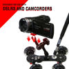 Picture of Vidpro SK-22 Professional Skater Dolly - Rolling Slider for DLSR Cameras & Camcorders Ideal for Low-Level Shooting & Panning 25 Lbs Capacity Smooth Rubber Wheels 7 Mounting Points & Extendable Handle