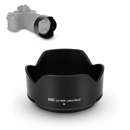 Picture of Reversible Lens Hood Shade for Nikon NIKKOR Z DX 50-250mm f/4.5-6.3 VR Lens and NIKKOR Z 50mm f/1.8 S Lens Replaces HB-90A HB-90 Lens Hood Available to Attach 62mm Filter & Lens Cap