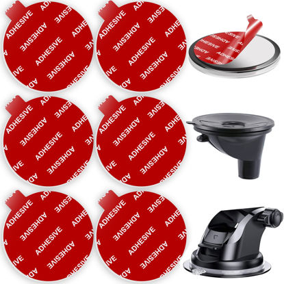 Picture of 6 Pack 53mm(2.09inch) Adhesives for Suction Cup Replacement, AZXYI Windshield Mount Adhesive Replacement Kit, Compatible with Mounting Disk, GPS Dash Cam and Socket Car Dashboard Suction Cup Mount