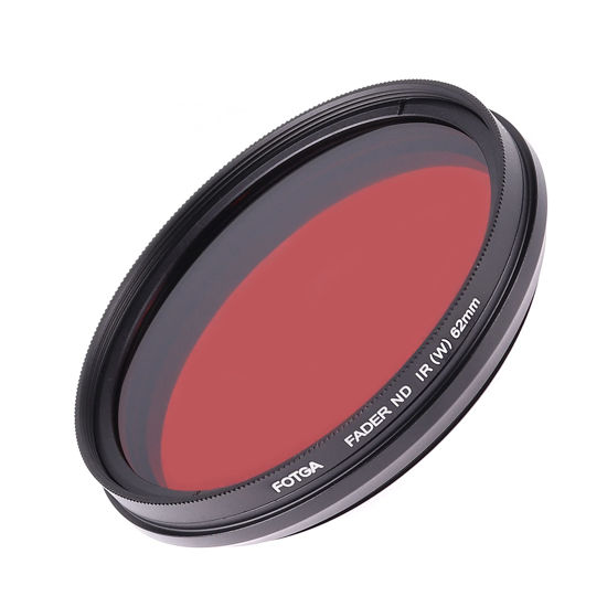 Picture of FocusFoto FOTGA 62mm All-in-One Adjustable Infrared IR Pass X-Ray Lens IR Filter, Variable from 530nm to 650nm 680nm 720nm 750nm Optical Glass