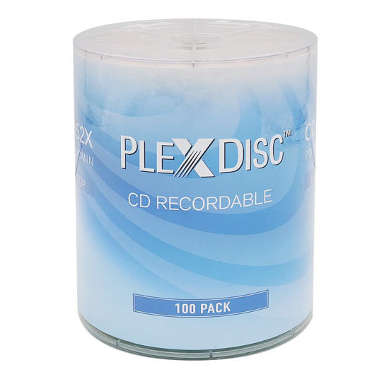 Picture of PlexDisc CD-R 700MB 52X Logo Top Recordable Media - 100pk (no Container) FFP 631-817-BX, 100 Discs