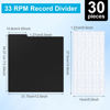 Picture of 30 Pcs Record Dividers 12.5 x 13.49 Inch Vinyl Record Accessories with White A-Z Stickers for Organizing Record Protection