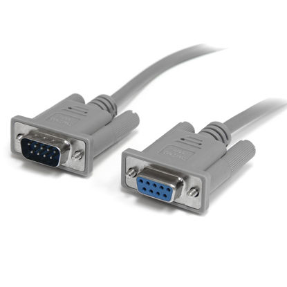 Picture of StarTech.com 10 ft DB9 RS232 Serial Null Modem Cable F/M - Null modem cable - DB-9 (M) to DB-9 (F) - 10 ft - SCNM9FM Gray