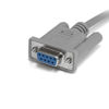 Picture of StarTech.com 10 ft DB9 RS232 Serial Null Modem Cable F/M - Null modem cable - DB-9 (M) to DB-9 (F) - 10 ft - SCNM9FM Gray