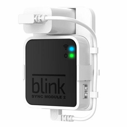 Picture of Outlet Wall Mount for Blink Sync Module 2, Mount Bracket Holder for Bink Ourdoor Indoor Camera Security with No Messy Easy to Move (White)