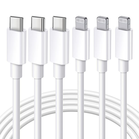 Picture of [Apple MFi Certified] USB C to Lightning Cable 3Pack 10FT Fast Charger Cable Type C Charging Cord Compatible with iPhone 14 13 13 Pro Max 12 12 Pro Max 11 XS XR X 8 iPad,White