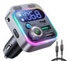 Picture of 2022 Bluetooth 5.3 FM Transmitter for Car, JOYROOM [Stronger Dual Mics & HiFi Deep Bass Sound] , 48W PD&QC3.0 Bluetooth Car Adapter, Hands-Free Calling, Larger LED, AUX Output & U Disk