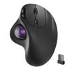 Picture of Wireless Trackball Mouse, Rechargeable Ergonomic Mouse, Easy Thumb Control, Precise & Smooth Tracking, 3 Device Connection (Bluetooth or USB), Compatible for PC, Laptop, iPad, Mac, Windows, Android