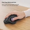 Picture of Wireless Trackball Mouse, Rechargeable Ergonomic Mouse, Easy Thumb Control, Precise & Smooth Tracking, 3 Device Connection (Bluetooth or USB), Compatible for PC, Laptop, iPad, Mac, Windows, Android